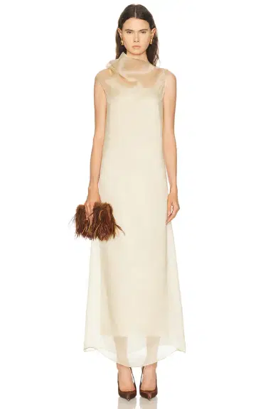 SEV High Neck Organza Column Dress | Thumbnail 1 SEV High Neck Organza Column Dress | Thumbnail 1