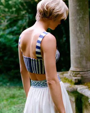 Emporio Sirenuse Dalia Top in Ikat Stripes | Thumbnail 14 Emporio Sirenuse Dalia Top in Ikat Stripes | Thumbnail 14