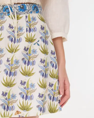Emporio Sirenuse Giuliana Skirt in Celestine Flower Print | Thumbnail 2 Emporio Sirenuse Giuliana Skirt in Celestine Flower Print | Thumbnail 2
