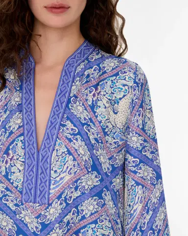 Emporio Sirenuse Jenna Caftan in Meadow Print | Thumbnail 2 Emporio Sirenuse Jenna Caftan in Meadow Print | Thumbnail 2