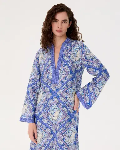 Emporio Sirenuse Jenna Caftan in Meadow Print | Thumbnail 3 Emporio Sirenuse Jenna Caftan in Meadow Print | Thumbnail 3