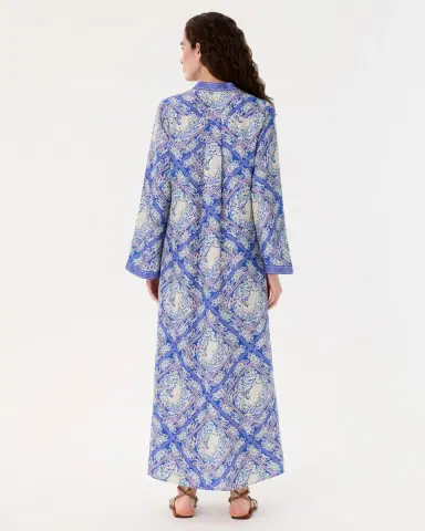 Emporio Sirenuse Jenna Caftan in Meadow Print | Thumbnail 4 Emporio Sirenuse Jenna Caftan in Meadow Print | Thumbnail 4