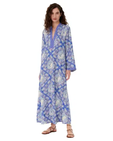 Emporio Sirenuse Jenna Caftan in Meadow Print | Thumbnail 1 Emporio Sirenuse Jenna Caftan in Meadow Print | Thumbnail 1