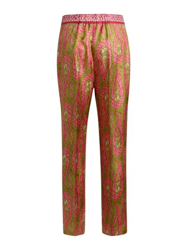 Etro Paisley Satin Bootcut Trousers | Thumbnail 2 Etro Paisley Satin Bootcut Trousers | Thumbnail 2