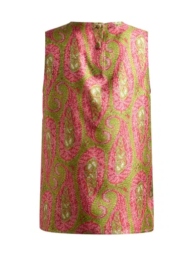 Etro Paisley Satin Sleeveless Top | Thumbnail 2 Etro Paisley Satin Sleeveless Top | Thumbnail 2