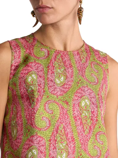 Etro Paisley Satin Sleeveless Top | Thumbnail 5 Etro Paisley Satin Sleeveless Top | Thumbnail 5
