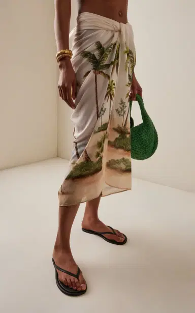 Agua by Agua Bendita Lavanda Arena Cotton-Silk Scarf | Thumbnail 3 Agua by Agua Bendita Lavanda Arena Cotton-Silk Scarf | Thumbnail 3