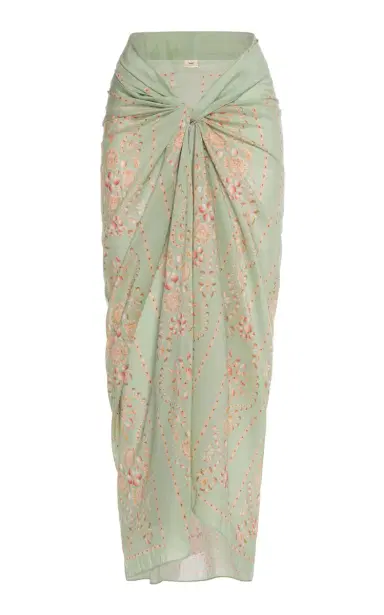 Agua by Agua Bendita Lavanda Playa Cotton-Silk Pareo | Thumbnail 5 Agua by Agua Bendita Lavanda Playa Cotton-Silk Pareo | Thumbnail 5
