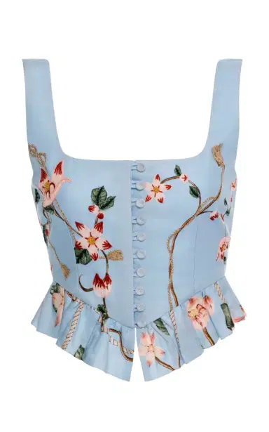 Agua by Agua Bendita Eslabon Navegante Linen Cropped Top | Thumbnail 2 Agua by Agua Bendita Eslabon Navegante Linen Cropped Top | Thumbnail 2