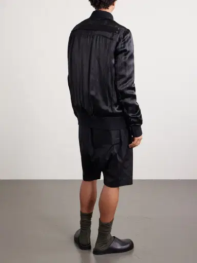 Rick Owens Classic Flight Satin Bomber Jacket - Men | Thumbnail 4 Rick Owens Classic Flight Satin Bomber Jacket - Men | Thumbnail 4