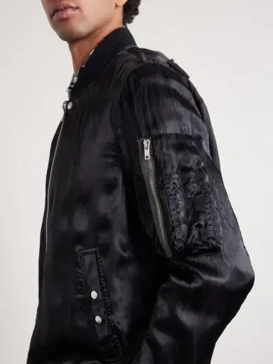 Rick Owens Classic Flight Satin Bomber Jacket - Men | Thumbnail 5 Rick Owens Classic Flight Satin Bomber Jacket - Men | Thumbnail 5