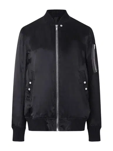 Rick Owens Classic Flight Satin Bomber Jacket - Men | Thumbnail 1 Rick Owens Classic Flight Satin Bomber Jacket - Men | Thumbnail 1