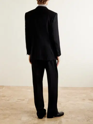 Tom Ford Straight-Leg Pleated Striped Grain de Poudre Wool Trousers - Men | Thumbnail 4 Tom Ford Straight-Leg Pleated Striped Grain de Poudre Wool Trousers - Men | Thumbnail 4