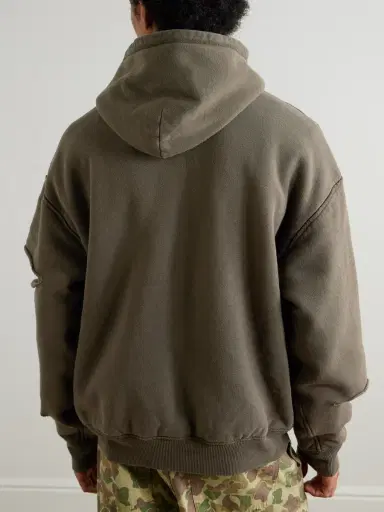 KAPITAL Reversible Distressed Printed Cotton-Jersey Hoodie - Men | Thumbnail 3 KAPITAL Reversible Distressed Printed Cotton-Jersey Hoodie - Men | Thumbnail 3