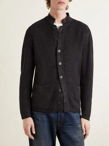 Inis Meáin Ribbed Linen Cardigan - Men | Thumbnail 3 Inis Meáin Ribbed Linen Cardigan - Men | Thumbnail 3