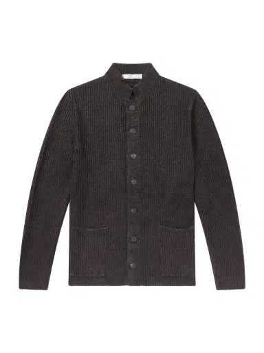 Inis Meáin Ribbed Linen Cardigan - Men | Thumbnail 1 Inis Meáin Ribbed Linen Cardigan - Men | Thumbnail 1