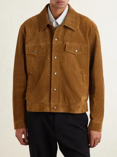 Saint Laurent Suede Jacket - Men | Thumbnail 3 Saint Laurent Suede Jacket - Men | Thumbnail 3