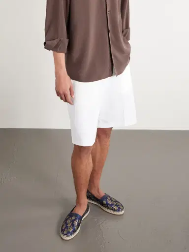 Manolo Blahnik Nerano Leather-Trimmed Silk-Jacquard Espadrilles - Men | Thumbnail 2 Manolo Blahnik Nerano Leather-Trimmed Silk-Jacquard Espadrilles - Men | Thumbnail 2