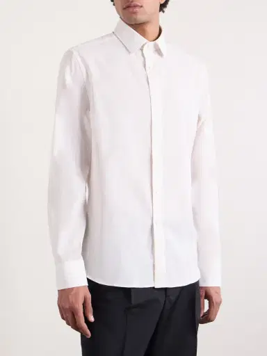 Canali Slim-Fit Striped Cotton and Linen-Blend Shirt - Men | Thumbnail 2 Canali Slim-Fit Striped Cotton and Linen-Blend Shirt - Men | Thumbnail 2