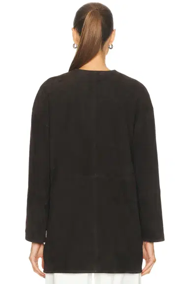 Loulou de Saison Waren Oval Shaped Suede Coat | Thumbnail 4 Loulou de Saison Waren Oval Shaped Suede Coat | Thumbnail 4