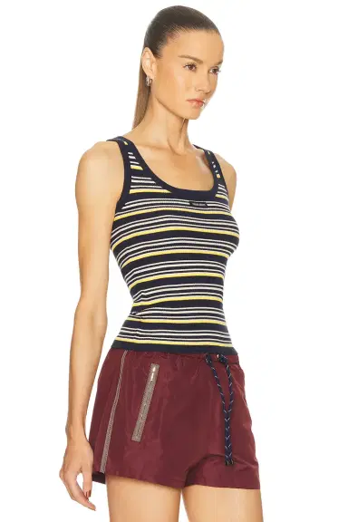 Miu Miu Striped Tank Top | Thumbnail 2 Miu Miu Striped Tank Top | Thumbnail 2