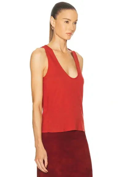 Loulou de Saison Albia Loose Fit U-Neck Tank Top | Thumbnail 2 Loulou de Saison Albia Loose Fit U-Neck Tank Top | Thumbnail 2