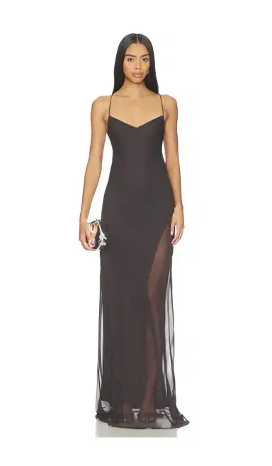 The Sei Cami Gown With Slit And Cape | Thumbnail 2 The Sei Cami Gown With Slit And Cape | Thumbnail 2