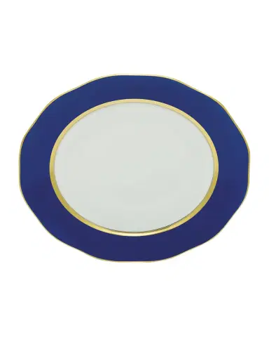 Herend Silk Ribbon Charger, Cobalt | Thumbnail 2 Herend Silk Ribbon Charger, Cobalt | Thumbnail 2