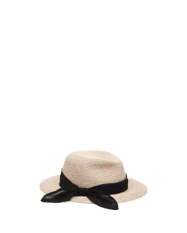 Eugenia Kim Lillian Woven Fedora Hat w/ Scarf Band | Thumbnail 1 Eugenia Kim Lillian Woven Fedora Hat w/ Scarf Band | Thumbnail 1