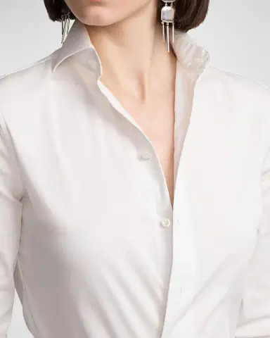 Ralph Lauren Collection Charmain Slim-Fit Stretch Poplin Shirt | Thumbnail 4 Ralph Lauren Collection Charmain Slim-Fit Stretch Poplin Shirt | Thumbnail 4