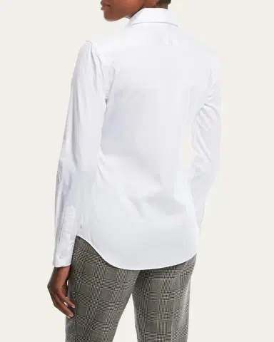 Ralph Lauren Collection Charmain Slim-Fit Stretch Poplin Shirt | Thumbnail 8 Ralph Lauren Collection Charmain Slim-Fit Stretch Poplin Shirt | Thumbnail 8