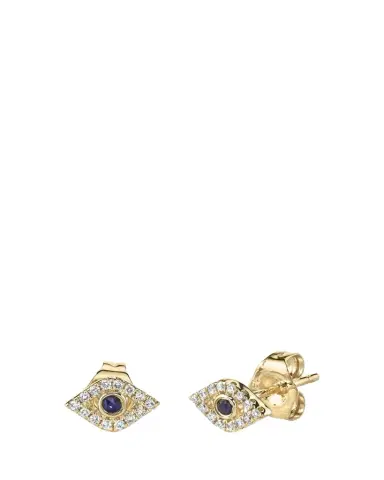 Sydney Evan 14k Diamond Mini Evil Eye Single Stud Earring | Thumbnail 1 Sydney Evan 14k Diamond Mini Evil Eye Single Stud Earring | Thumbnail 1