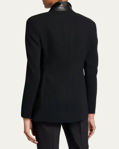 Akris Odette Long Wool Blazer Jacket | Thumbnail 3 Akris Odette Long Wool Blazer Jacket | Thumbnail 3