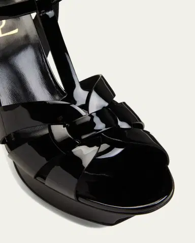 Saint Laurent Tribute Patent Sandals, 4" Heel | Thumbnail 5 Saint Laurent Tribute Patent Sandals, 4" Heel | Thumbnail 5