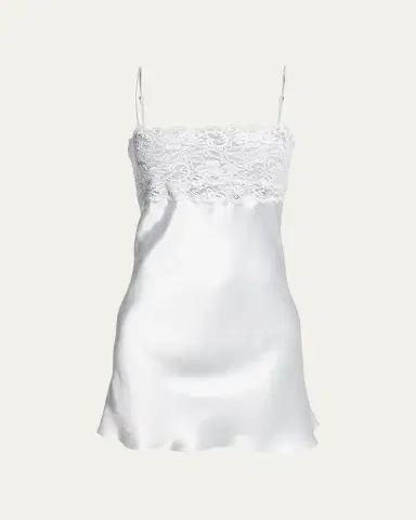 Christine Lingerie Bijoux Lace-Trim Silk Chemise | Thumbnail 8 Christine Lingerie Bijoux Lace-Trim Silk Chemise | Thumbnail 8