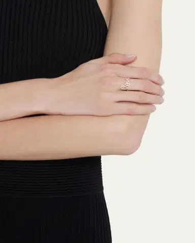 Sydney Evan Large Love 14K Gold Ring with Diamonds | Thumbnail 2 Sydney Evan Large Love 14K Gold Ring with Diamonds | Thumbnail 2