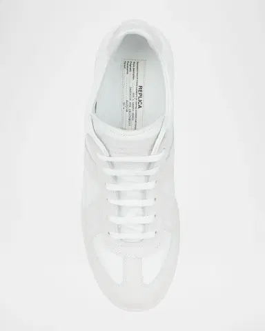 Maison Margiela Men's Replica Leather Suede Low-Top Sneakers | Thumbnail 5 Maison Margiela Men's Replica Leather Suede Low-Top Sneakers | Thumbnail 5