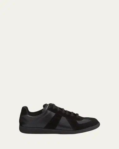 Maison Margiela Men's Replica Leather Suede Low-Top Sneakers | Thumbnail 6 Maison Margiela Men's Replica Leather Suede Low-Top Sneakers | Thumbnail 6