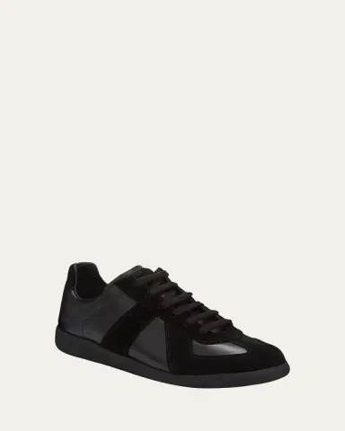 Maison Margiela Men's Replica Leather Suede Low-Top Sneakers | Thumbnail 7 Maison Margiela Men's Replica Leather Suede Low-Top Sneakers | Thumbnail 7