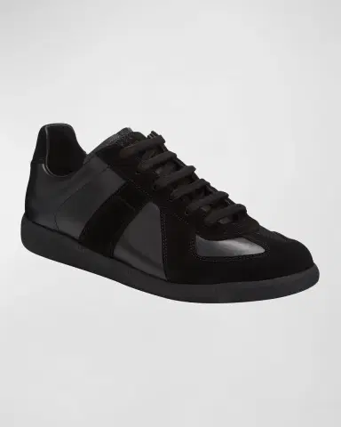 Maison Margiela Men's Replica Leather Suede Low-Top Sneakers | Thumbnail 10 Maison Margiela Men's Replica Leather Suede Low-Top Sneakers | Thumbnail 10