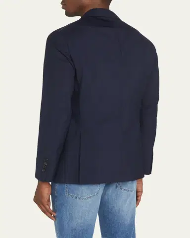 Brunello Cucinelli Men's Super 150s Lightweight Wool and Silk Blazer | Thumbnail 3 Brunello Cucinelli Men's Super 150s Lightweight Wool and Silk Blazer | Thumbnail 3