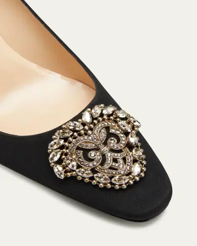 Manolo Blahnik Okkato Low-Heel Crepe Pumps | Thumbnail 5 Manolo Blahnik Okkato Low-Heel Crepe Pumps | Thumbnail 5