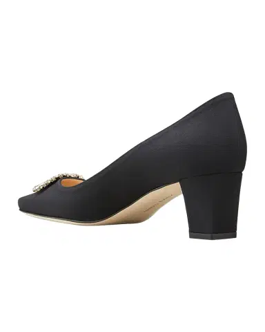 Manolo Blahnik Okkato Low-Heel Crepe Pumps | Thumbnail 1 Manolo Blahnik Okkato Low-Heel Crepe Pumps | Thumbnail 1