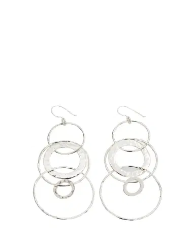 Ippolita Jumbo Hammered Jet Set Earrings in Sterling | Thumbnail 1 Ippolita Jumbo Hammered Jet Set Earrings in Sterling | Thumbnail 1
