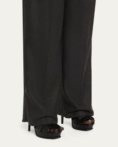 Saint Laurent Tribute Leather T-Strap Platform Sandals | Thumbnail 6 Saint Laurent Tribute Leather T-Strap Platform Sandals | Thumbnail 6