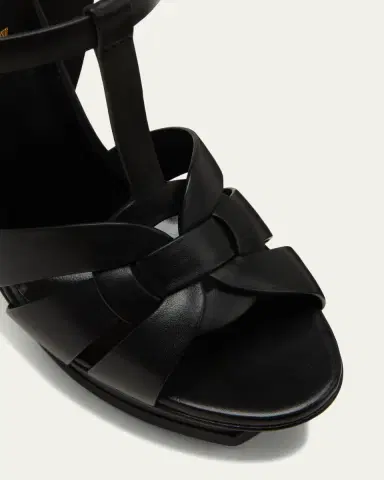Saint Laurent Tribute Leather T-Strap Platform Sandals | Thumbnail 9 Saint Laurent Tribute Leather T-Strap Platform Sandals | Thumbnail 9