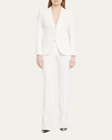 Alexander McQueen Leaf Crepe Classic Suiting Pants | Thumbnail 2 Alexander McQueen Leaf Crepe Classic Suiting Pants | Thumbnail 2