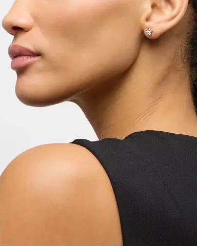 Sydney Evan 14k White Gold Pave Star Stud Earring, Single | Thumbnail 8 Sydney Evan 14k White Gold Pave Star Stud Earring, Single | Thumbnail 8