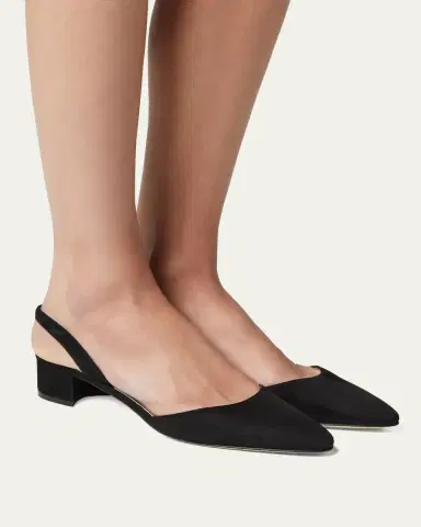 Manolo Blahnik Aspro Suede Block-Heel Slingback Pump | Thumbnail 3 Manolo Blahnik Aspro Suede Block-Heel Slingback Pump | Thumbnail 3