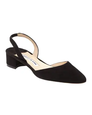 Manolo Blahnik Aspro Suede Block-Heel Slingback Pump | Thumbnail 1 Manolo Blahnik Aspro Suede Block-Heel Slingback Pump | Thumbnail 1